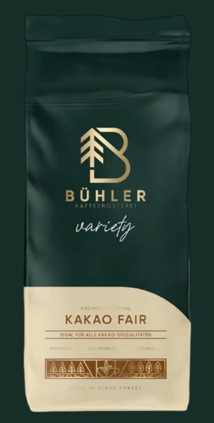 Bühler Kakao Fair Verpackung